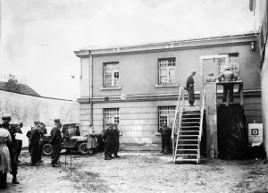 01456 Prints: Three Germans are executed at a prison in Rheinbach for killing an American airman