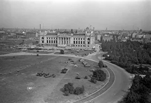 Germany Berlin Wall August 1961 Aerial scene of the Berlin Wall
