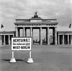 Germany Berlin Wall August 1961 The East West border is closed by the East Germans