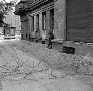 Germany Berlin Wall August 1961 The East West border is closed by the East Germans