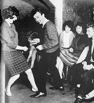 Gerry Marsden and Cilla Black on the dance floor at the cavern club in liverpool in