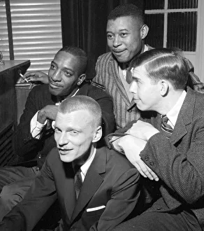 Gerry Mulligan Jazz band leader seen here at the Albermarle Hall Aoril 1957