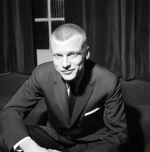 Gerry Mulligan Jazz band leader seen here at the Albermarle hall Suit