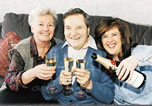 Gerry and Nancy Capaldi parents of actor Peter Capaldi celebrating with his sister Stella