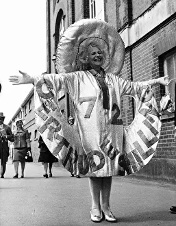 Gertrude Shilling in silver dress at Royal Ascot in June 1972