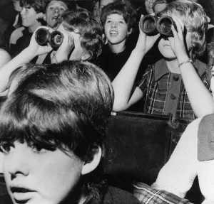 Getting a closer look. Beatles fans at the ABC Cinema in Ferensway