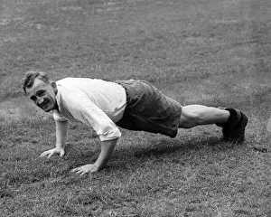 Getting down to it!! in earnest, is Eric Westwood the Manchester City footballer who