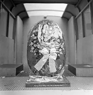 Giant Easter Egg more than three feet high and filled with 75 pounds of chocolate