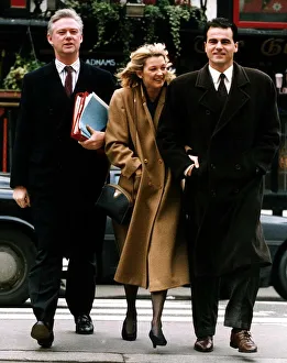 Gillian Taylforth the actress from eastenders arriving at the high court with her fiance