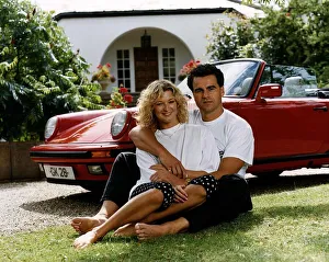 Gillian Taylforth actress Kathy in BBC television soap opera Eastenders with Geoff