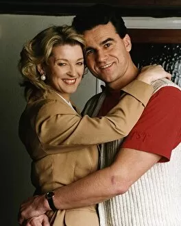 Images Dated 30th January 1994: Gillian Taylforth actress who stars in Eastenders tv programme with boyfriend Geoff