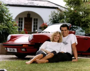 Gillian Taylforth Eastenders actress relaxing with boyfriend Geoff Knights