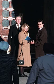 Gillian Taylforth January 1994 actress outside court during the libel suit against