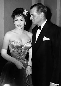 Suits And Jackets Prints: Gina Lollobrigida actress with Laurence Olivier actor June 1956