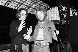 Ginger Baker (right), Drummer and founder of the rock band Cream, with Mel Bush