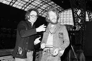 Ginger Baker (right), Drummer and founder of the rock band Cream, with Mel Bush