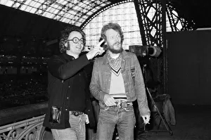Ginger Baker (right), Drummer and founder of the rock band Cream, with Mel Bush