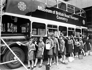 Girl Guides Prints: Girl Guides faced a giant-sized problem when they volunteered to wash a double-decker bus