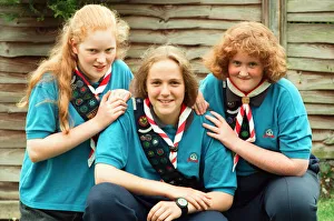 Girl Guides Prints: Three Girl Guides from Guisborough have achieved the highest award - Baden Powell Award