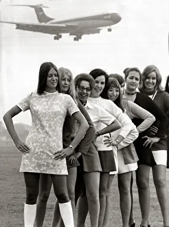 Mini Prints: Girl workers at BEA at Heathrow Airport have formed a group called the Mini preservation