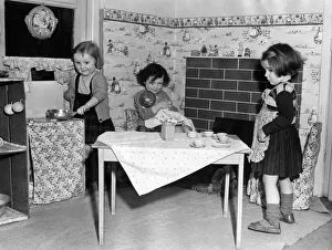 Nursery Prints: These girls are starting to learn how to be housewives early at this Newcastle nursery in