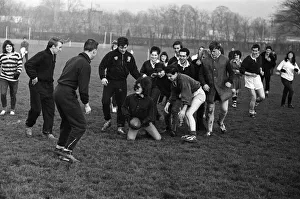 01234 Prints: Girls versus boys rugby match between students of North West London Polytechnic