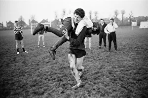 01234 Prints: Girls versus boys rugby match between students of North West London Polytechnic