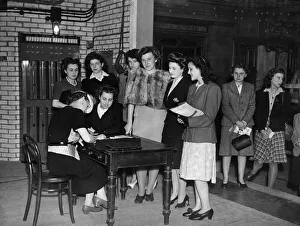 Hospitality Prints: Girls who will acts as hostesses at the new Allied Forces Stage Door Canteen