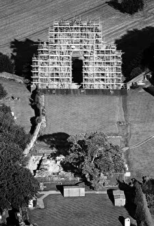 Images Dated 16th September 1986: Gisborough Priory covered in scaffolding. 16th September 1986