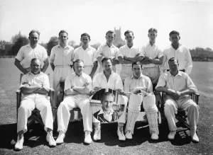 00279 Prints: Glamorganshire County Cricket club pose for a group photograph as the County Crickey
