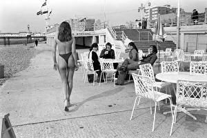 Glamour model Felicity Jane wearing the Thong in Brighton (Saturday)