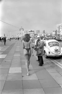 Glamour model Felicity Jane wearing the Thong in Brighton (Saturday)