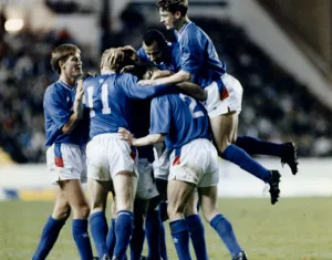 Glasgow Rangers 2 v Dunfermline Athletic 1 Scottish Premier Division match at Ibrox