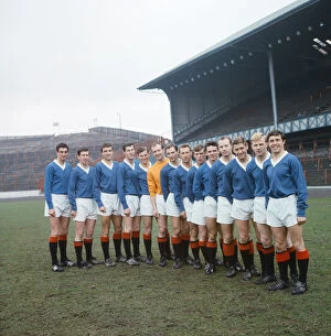 Team Collection: Glasgow Rangers, Photocall, April 1966. Fourteen Rangers players named for