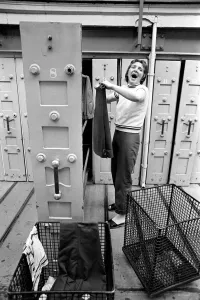 Glasgow Steamies. General scenes of women doing the laundry in a steamies in the Gorbals