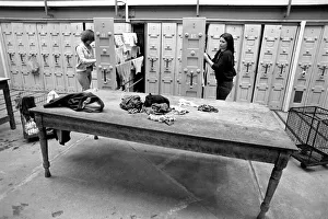 Glasgow Steamies. General scenes of women doing the laundry in a steamies in the Gorbals