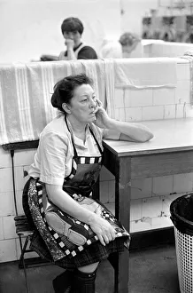 Glasgow Steamies. General scenes of women doing the laundry in a steamies in the Gorbals