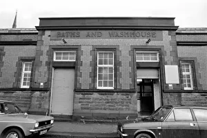Glasgow Steamies. General scenes of women doing the laundry in a steamies in the Gorbals