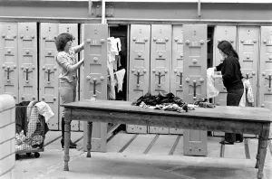 Glasgow Steamies. General scenes of women doing the laundry in a steamies in the Gorbals