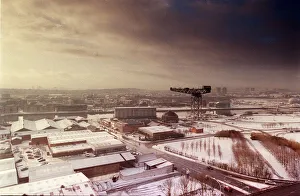 Glasgow weather snow winter December 1999 Finnieston Crane snow weather winter