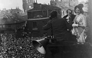 Glenda Severn Rugby League Beauty Queen seen here on the balcony of the town hall with