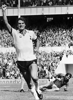 Glenn Hoddle after scoring past Manchester City keeper Joe Corrigan