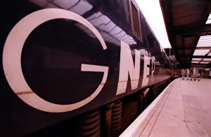 Two People Only Prints: The GNER 225 Inter-City advanced passenger train at Newcastle Central Station on 1st July