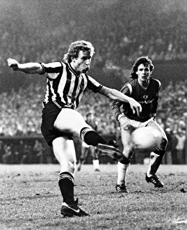 GOAL - Ian Stewart volleys home Newcastles first last night. 16th April 1986