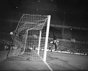 Goal Keeper Prints: A goal scored in the Tottenham Hotspur v Gornik Zabrze European Cup tie played at White