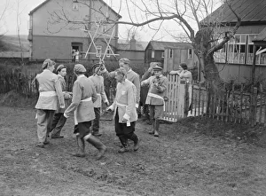 Goathland Plough Yorkshire County dance team performing ancient ceremony of dancing