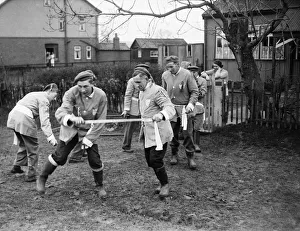Scarborough Prints: Goathland Plough Yorkshire County dance team performing ancient ceremony of dancing