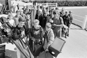 00684 Prints: Going fishing... These youngsters took part in a Sport Aid angling competition