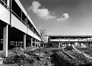 Building Site Prints: Going up quickly on the outskirts of Coventry - at Gibbet Hill - are the first buildings