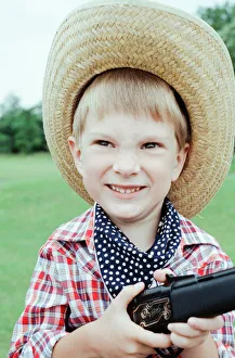 Golcar Nursery school children pictured during a Wild West fund day and barbecue